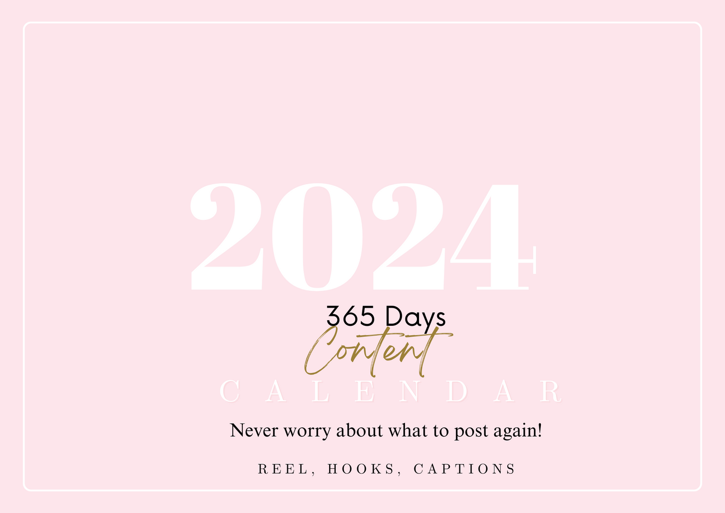 2024 - 365 Days Content Calendar - For Social Media Planners